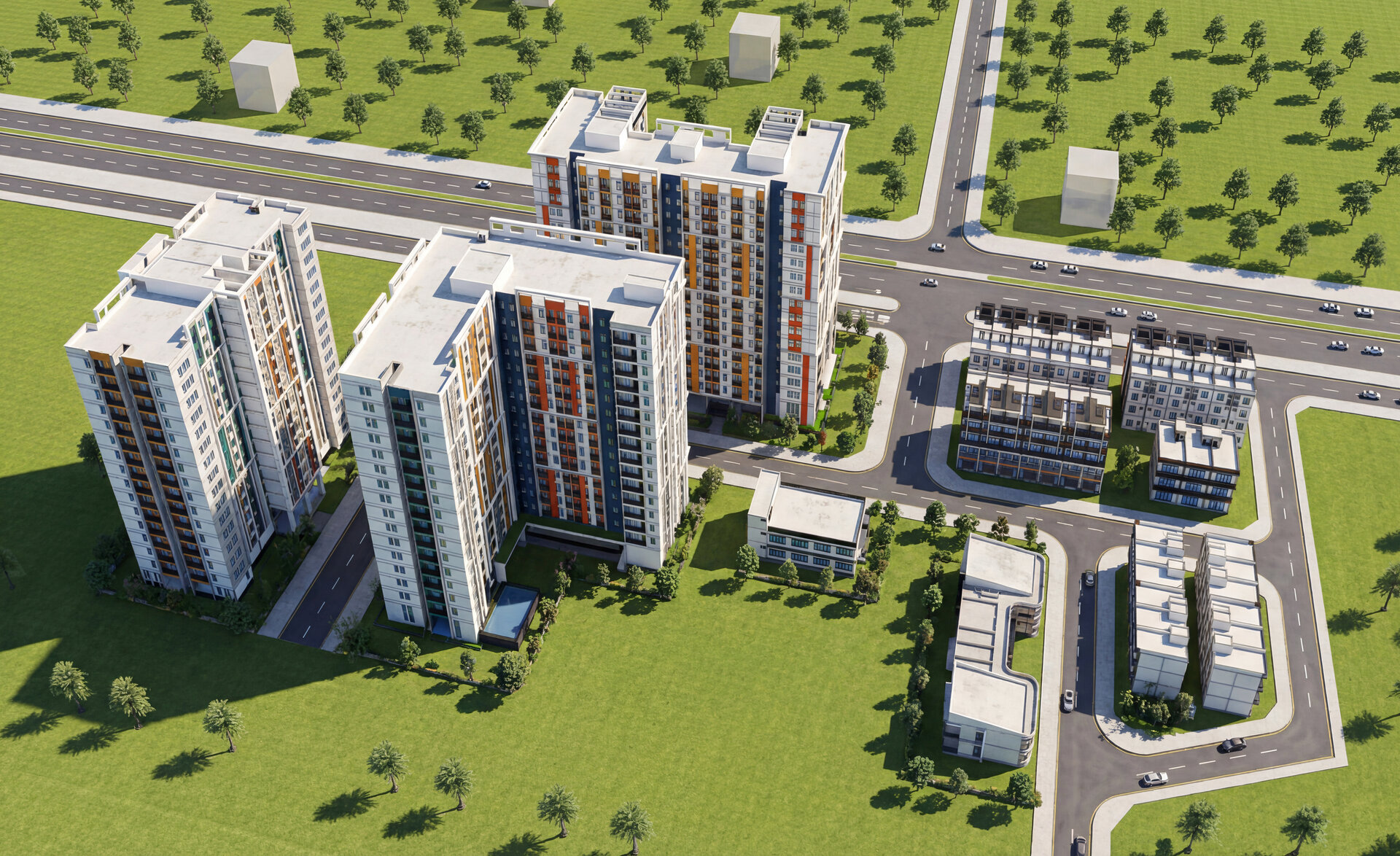 Phối cảnh tổng thể — view 3 (cảnh quan nội khu)